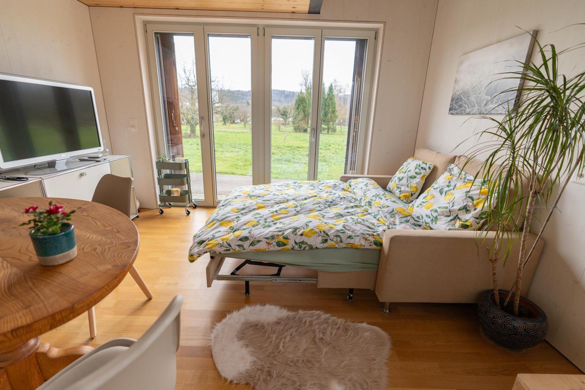 Tiny House Chez Claudine - Relaxen, Workspace, Naehe Thermen, Netflix, Free Parking & Wifi Бругг Экстерьер фото